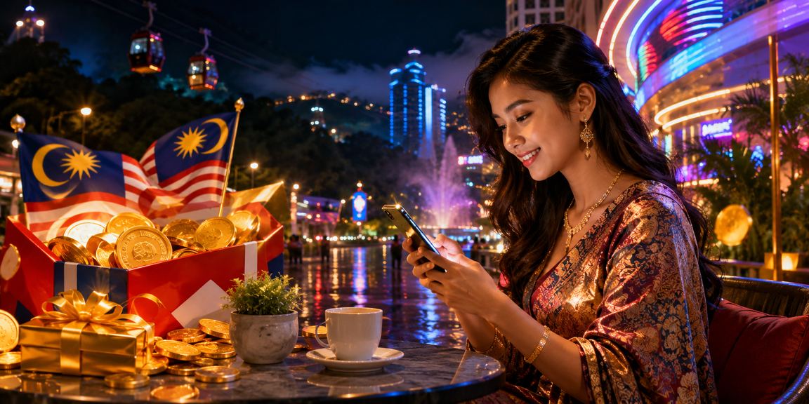 Pengguna bertaruh sukan melalui telefon pintar di waktu santai malam hari