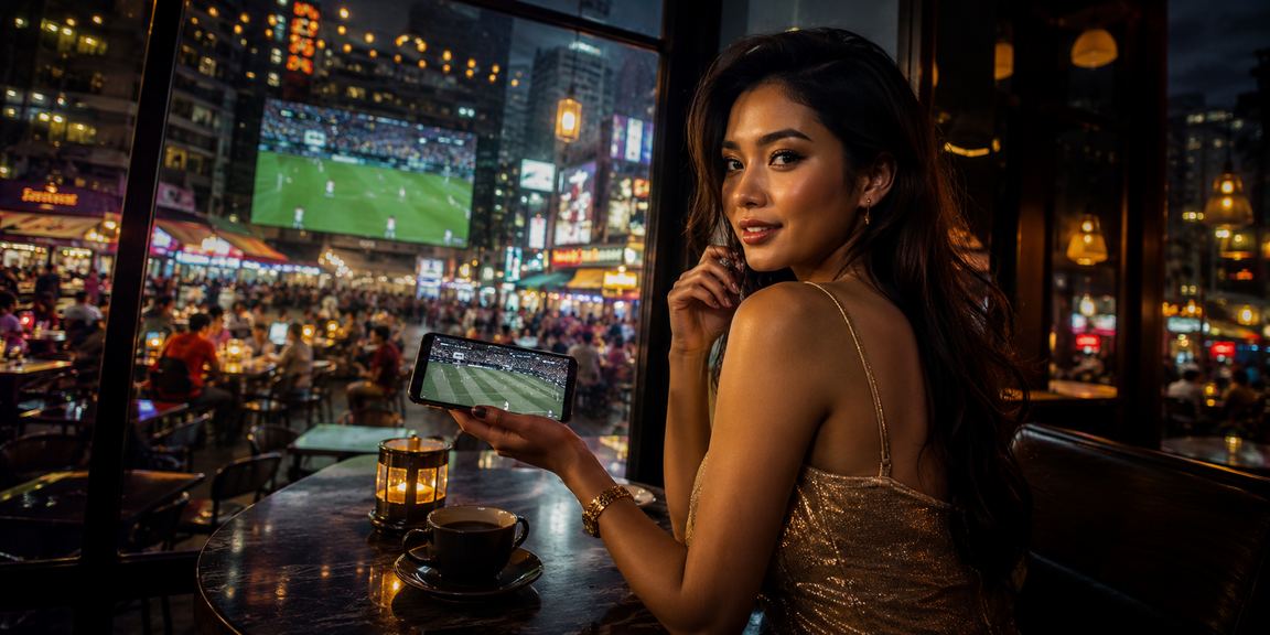 Pemain di Kuala Lumpur menggunakan aplikasi pertaruhan football reno15 Android